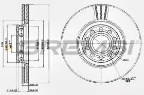 BREMSI CD7707V - DISCOS DE FRENO VW, AUDI, SEAT, SKODA