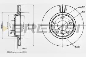 BREMSI CD7708V - DISCOS DE FRENO VW, AUDI, SEAT