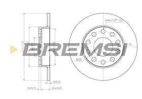 BREMSI CD7709S - DISCOS DE FRENO VW, AUDI, SEAT
