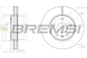 BREMSI CD7721V - DISCOS DE FRENO OPEL, CHEVROLET, SAAB