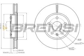 BREMSI CD7722V - DISCOS DE FRENO OPEL, VAUXHALL, SAAB