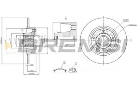 BREMSI CD7732S - DISCOS DE FRENO RENAULT