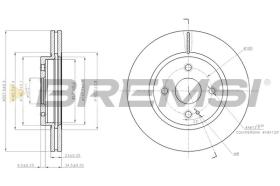 BREMSI CD7738V - DISCOS DE FRENO OPEL, MAZDA