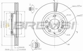 BREMSI CD7739V - DISCOS DE FRENO OPEL, MAZDA