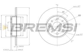 BREMSI CD7741S - DISCOS DE FRENO OPEL, ALFA ROMEO