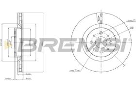 BREMSI CD7742V - DISCOS DE FRENO OPEL, ALFA ROMEO