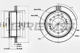 BREMSI CD7743V - DISCOS DE FRENO TOYOTA