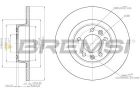 BREMSI CD7744S - DISCOS DE FRENO OPEL, PEUGEOT