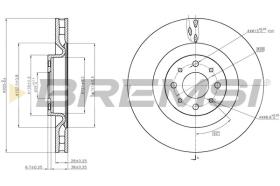 BREMSI CD7745V - DISCOS DE FRENO OPEL, LANCIA