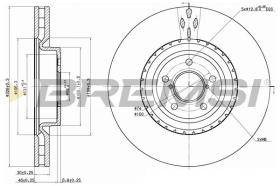 BREMSI CD7748V - DISCOS DE FRENO OPEL, SUBARU