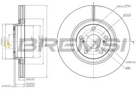 BREMSI CD7754V - DISCOS DE FRENO OPEL, TOYOTA