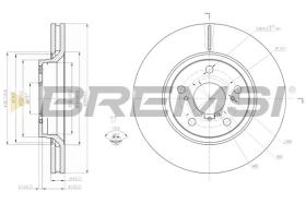 BREMSI CD7756V - DISCOS DE FRENO TOYOTA