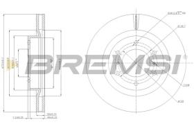 BREMSI CD7757V - DISCOS DE FRENO OPEL, MITSUBISHI