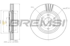 BREMSI CD7761V - DISCOS DE FRENO NISSAN, OPEL