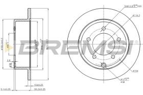 BREMSI CD7762S - DISCOS DE FRENO OPEL, DODGE, CHRYSLER, JEEP