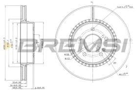 BREMSI CD7764V - DISCOS DE FRENO MERCEDES-BENZ, OPEL, CHRYSLER