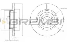 BREMSI CD7765V - DISCOS DE FRENO OPEL, LANCIA, CHRYSLER