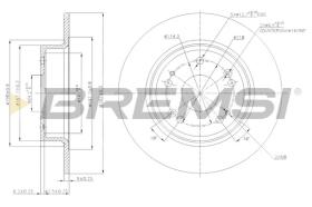 BREMSI CD7776S - DISCOS DE FRENO OPEL, HONDA