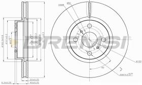 BREMSI CD7780V - DISCOS DE FRENO OPEL, TOYOTA