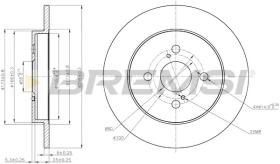 BREMSI CD7781S - DISCOS DE FRENO OPEL, TOYOTA, ASTON MARTIN