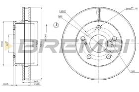 BREMSI CD7782V - DISCOS DE FRENO TOYOTA