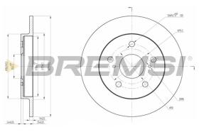 BREMSI CD7788S - DISCOS DE FRENO OPEL, TOYOTA