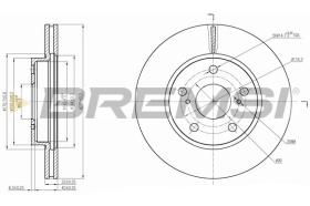 BREMSI CD7789V - DISCOS DE FRENO OPEL, TOYOTA