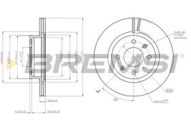 BREMSI CD7792V - DISCOS DE FRENO KIA, HYUNDAI