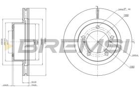 BREMSI CD7798V - DISCOS DE FRENO TOYOTA