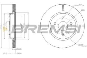 BREMSI CD7805V - DISCOS DE FRENO OPEL, VAUXHALL, SAAB