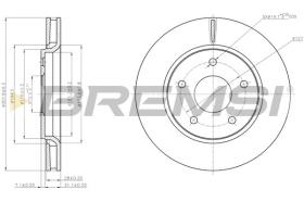 BREMSI CD7807V - DISCOS DE FRENO FIAT, DODGE, CHRYSLER