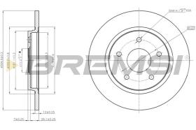 BREMSI CD7808S - DISCOS DE FRENO FIAT, DODGE, CHRYSLER