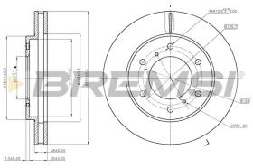 BREMSI CD7818V - DISCOS DE FRENO FIAT, MITSUBISHI