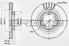 BREMSI CD7822V - DISCOS DE FRENO HYUNDAI, MITSUBISHI