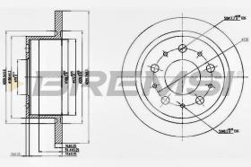 BREMSI CD7823S - DISCOS DE FRENO FIAT, PEUGEOT, CITROEN