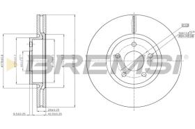 BREMSI CD7835V - DISCOS DE FRENO FORD