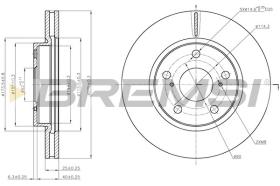 BREMSI CD7838V - DISCOS DE FRENO TOYOTA