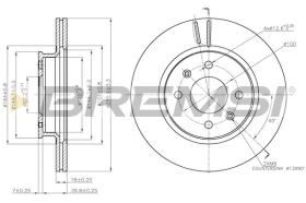 BREMSI CD7840V - DISCOS DE FRENO HYUNDAI