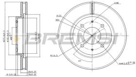 BREMSI CD7845V - DISCOS DE FRENO MITSUBISHI