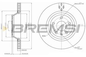 BREMSI CD7849V - DISCOS DE FRENO AUDI