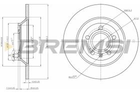 BREMSI CD7850S - DISCOS DE FRENO AUDI