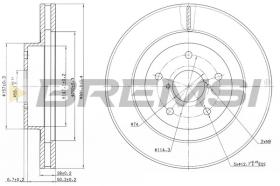 BREMSI CD7857V - DISCOS DE FRENO SUBARU