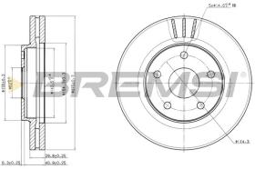 BREMSI CD7859V - DISCOS DE FRENO TOYOTA