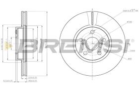 BREMSI CD7865V - DISCOS DE FRENO TOYOTA, SUBARU