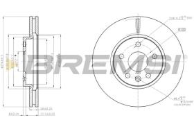 BREMSI CD7869V - DISCOS DE FRENO OPEL, VAUXHALL, CHEVROLET