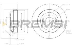 BREMSI CD7873S - DISCOS DE FRENO KIA, HYUNDAI