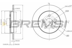 BREMSI CD7875S - DISCOS DE FRENO TOYOTA, SUBARU, LEXUS