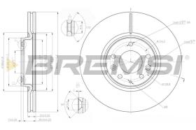 BREMSI CD7880V - DISCOS DE FRENO MAZDA