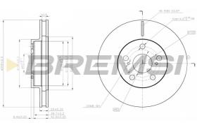 BREMSI CD7882V - DISCOS DE FRENO TOYOTA