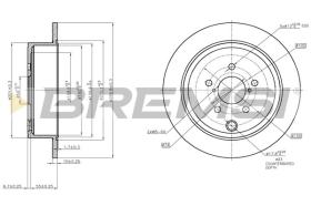 BREMSI CD7883S - DISCOS DE FRENO SUBARU